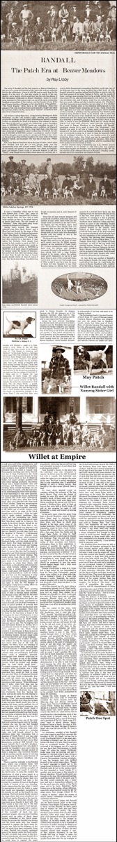 Scanned article, 'The Patch Era at Beaver Meadows' by Ray Libby, on Willett Randall
